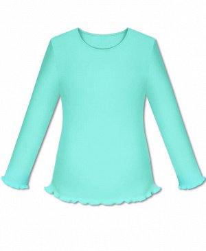 Школьный ментоловый джемпер (блузка) для девочки Цвет: ментоловый