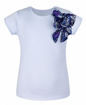 Голубая блузка для девочки с бантами Цвет: Голубой