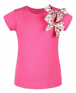 Футболка (блузка) для девочки приталенного силуэта Цвет: розовый