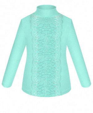 Бирюзовая водолазка (блузка) для девочки Цвет: ментол