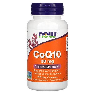 NOW FOODS Ко-энзим CoQ10, 30 мг, 120 капсул