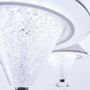 Люстра "Даллас" LED 98Вт 3 режима 3000-6000К белый 37х37х80 см.