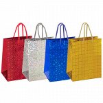 Пакет подарочный 18*23*10 см, ЗОЛОТАЯ СКАЗКА голография