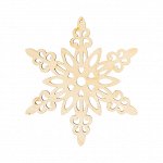 Заготовка для декора Снежинка, фанера, 12*10см