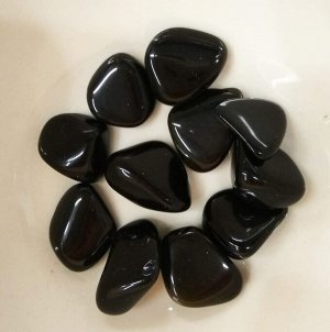 Обсидиан чёрный (Мексика) галтовка размер 1,5-2 см
