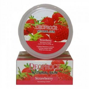 Крем для лица и тела на основе экстракта клубники Deoproce natural skin Strawberry cream 100 мл.