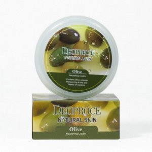 Питательный крем для лица и тела с маслом оливы DEOPROCE Natural Skin Olive Nourishing Cream, 100г