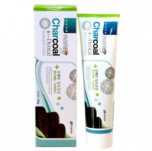 Зубная паста с серебром и бамбуковым углем Hanil Nano Charcoal Dental , 180 гр, Корея