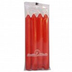 Свеча столовая 40 гр (4шт/уп.) красная, время горения 5 часов