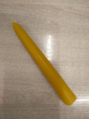 Свеча восковая жёлтая, 15*1,9 см (более 5 ч)