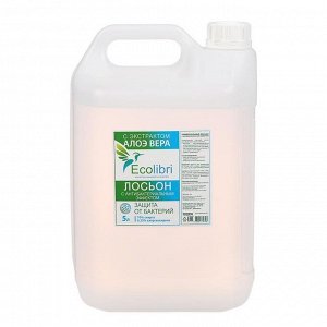 Антисептик для рук Ecolibri с антибактериальным эффектом, лосьон, 5 литров