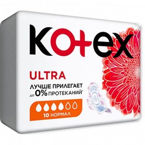 Женckuе гuгuенuчеckuе пpokлaдku Kotex Ultra Normal, 10 шт.