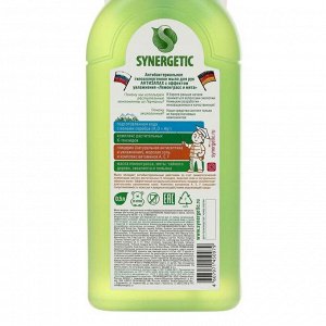 Мыло жидкое экологичное Synergetic, антибактериальное, гипоаллергенное, лемонграсс и мята, 0.5 л