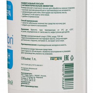 Антисептик для рук Ecolibri с антибактериальным эффектом, лосьон, 1 литр
