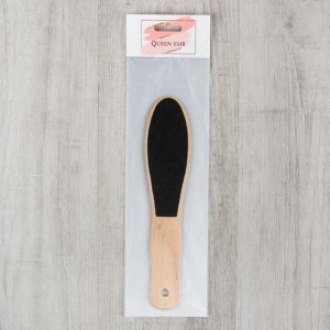 Тёрка для ног, наждачная, двусторонняя, 23,6 см, деревянная