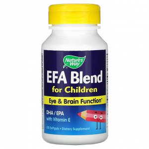 Nature&#039;s Way, EFA Blend for Children, 120 Softgels