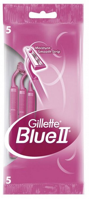 GILLETTE® BLUEII Бритвы одноразовые для женщин 5шт