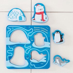Игрушка рамка - вкладка для игры в ванной из EVA «Мишка Умка и его друзья», 5 предметов