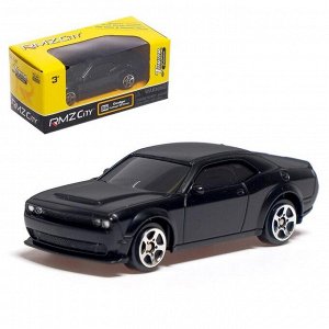 Машина металлическая Dodge Challenger SRT, масштаб 1:64, цвет черный матовый