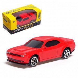 Машина металлическая Dodge Challenger SRT, масштаб 1:64, цвет красный