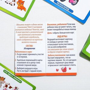 Развивающая игра «Что лишнее?», 30 карточек