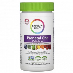 Rainbow Light, Prenatal One, пренатальные мультивитамины, 150 таблеток