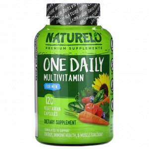 NATURELO, Мультивитамины One Daily для мужчин, 120 растительных капсул