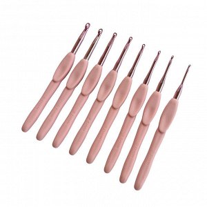 Набор розовых крючков с ручкой из TPR пластика | 8 шт