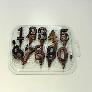 Пластиковая форма для шоколада Цифры на ножке