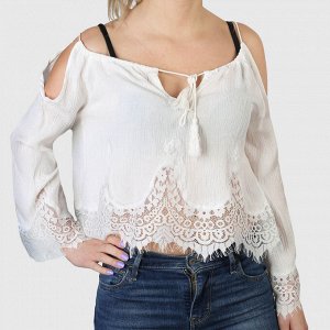 Женская блуза Forever 21 с открытыми плечами – изящный микс богемного бохо и своенравного хиппи №761