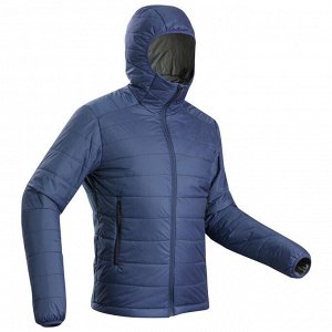 Куртка-пуховик для горного треккинга с капюшоном синтет. мужская MT100 - 5°C  FORCLAZ