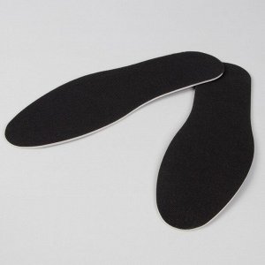 Стельки для обуви, универсальные, влаговпитывающие, 36-47 р-р, пара, цвет чёрный