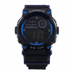 Часы наручные электронные Shunway S-706A, d=4.5 см, синие 5219116