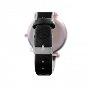 Часы наручные женские Medissa 3260, d=3.5 см, экокожа, чёрные