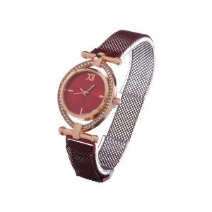 Часы наручные женские "Пэрис", d=2.5 см, красные