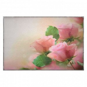 Наклейка на кафельную плитку "Розовые крупные розы" 60х90 см 3724907