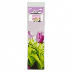 Наклейка на кафельную плитку "Фиолетовые тюльпаны" 60х90 см