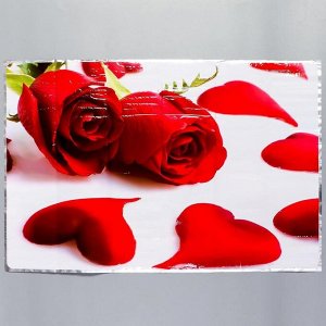 Наклейка на кафельную плитку "Розы и сердца" 60х90 см 5365497
