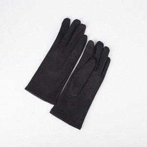 Перчатки женские безразмерные, без утеплителя, цвет чёрный