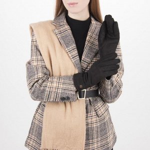 Перчатки женские безразмерные, с утеплителем, цвет чёрный