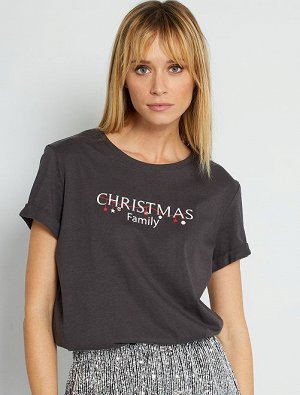Рождественская футболка + мешочек Eco-conception
