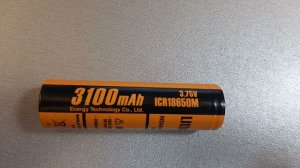 Аккумулятор 18650-M ET ICR 3.6V, 3100 mAh, Li-Ion