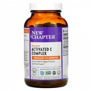 New Chapter, комплекс с ферментированным активированным витамином C, 180 вегетарианских таблеток