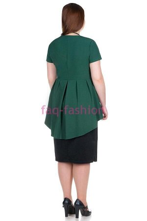 Платье БР Со шлейфом и складками1 Зеленый