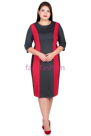 Платье БР Feodora Красный+Серый