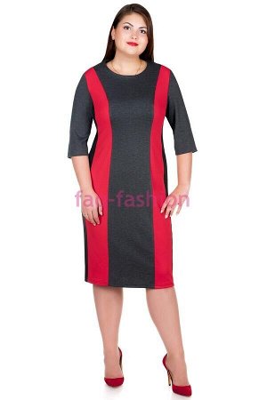 Платье БР Feodora Красный+Серый