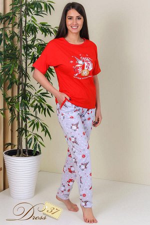 dress37 Пижама «Нола» брюки красная
