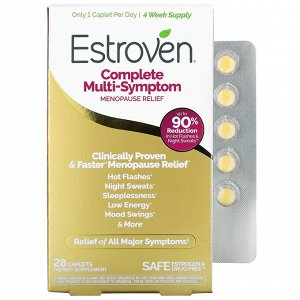 Estroven, комплексное средство при менопаузе, 28 вегетарианских капсул