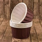 Капсулы для маффинов с бортиком Polca Dot Коричневые 50*40 мм, 20 шт