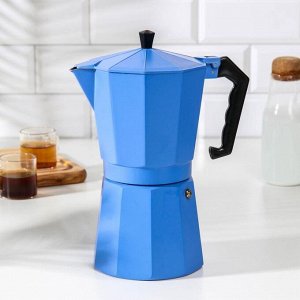 Кофеварка гейзерная «Гармония», на 12 чашек, цвет тёмно-голубой